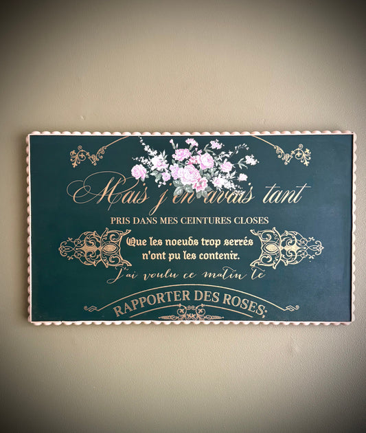 🌹 Upcycled Floral Wall Art – Handmade Roses Artwork