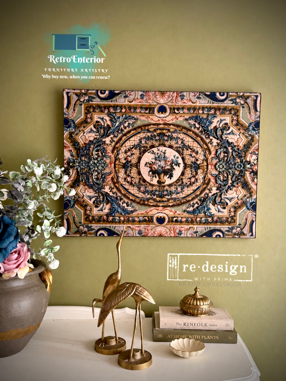 Ornate Botanical Wall Art – Vintage European Elegance