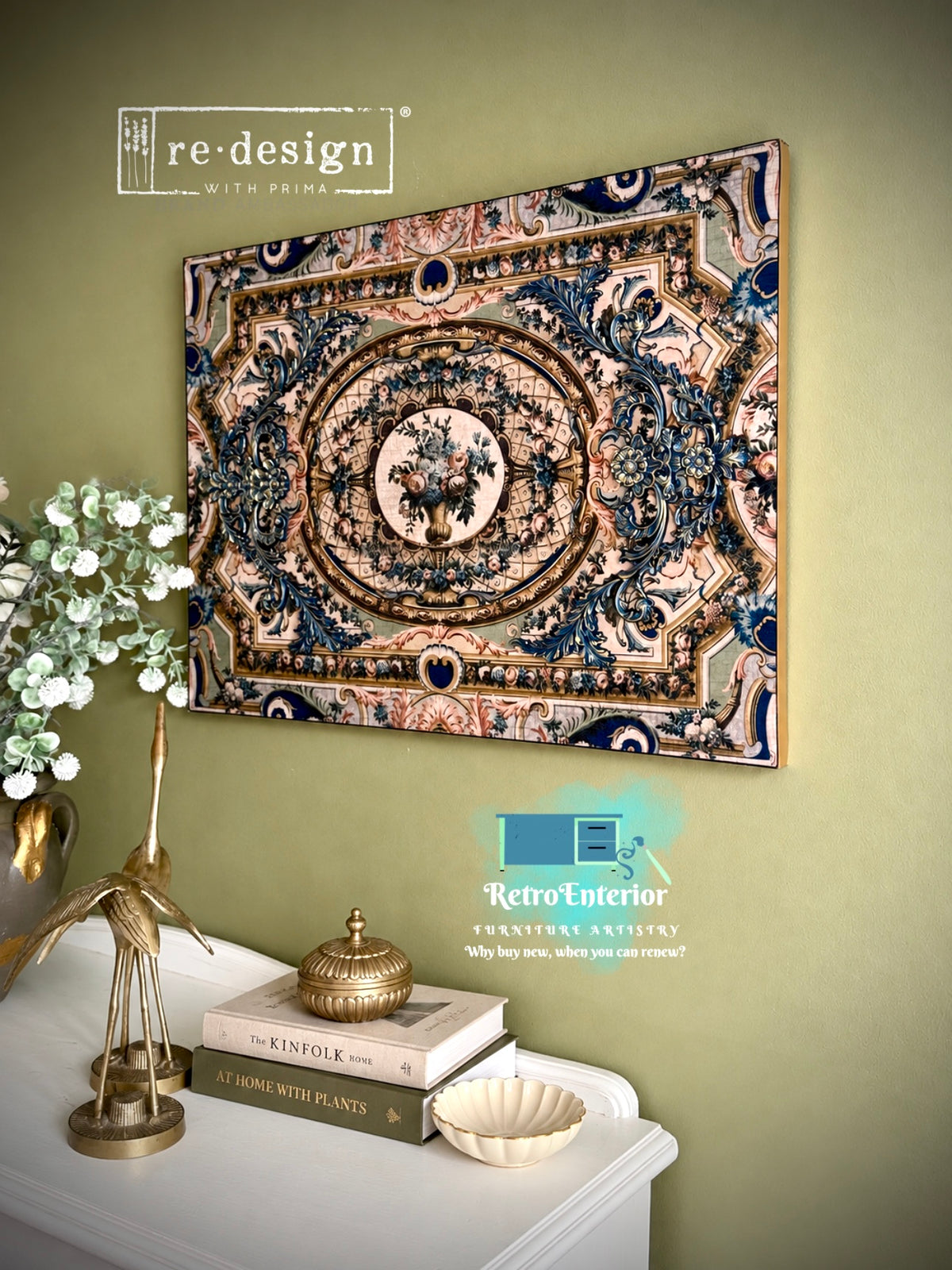 Ornate Botanical Wall Art – Vintage European Elegance