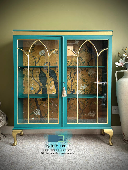 Vintage Peacock Drinks Cabinet – Hand-Finished Statement Furniture