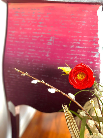 Blue Eyed Beautiful Lady Face, Ombré Bombay Chest of Drawers.