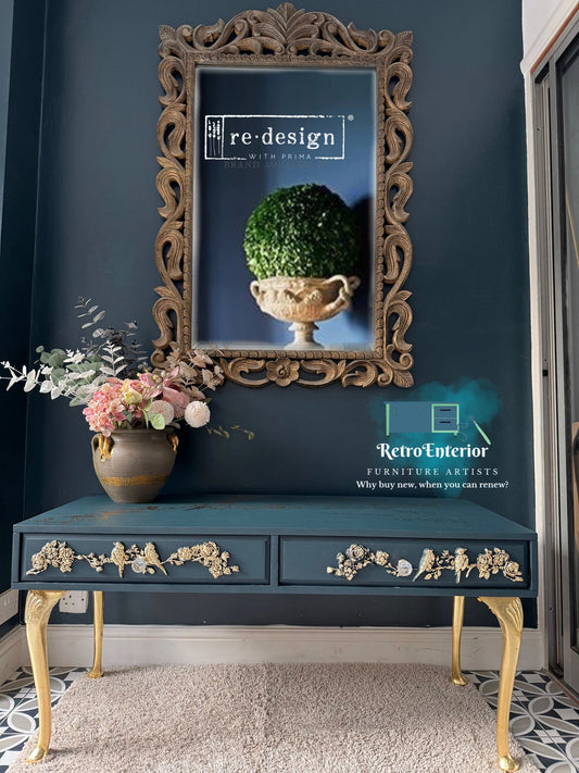 Gold and Blue coffee table