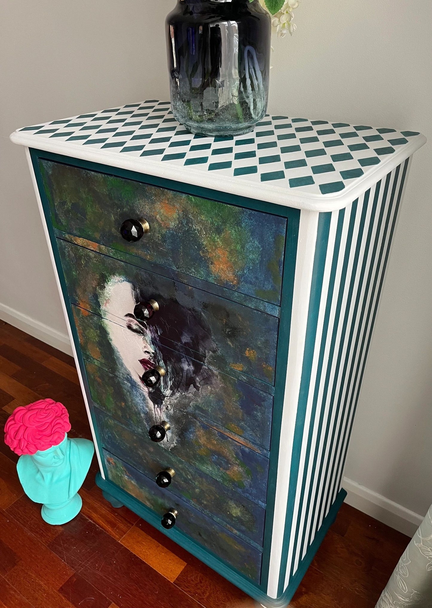 Moody Blues Retro style Pine Tall Boy