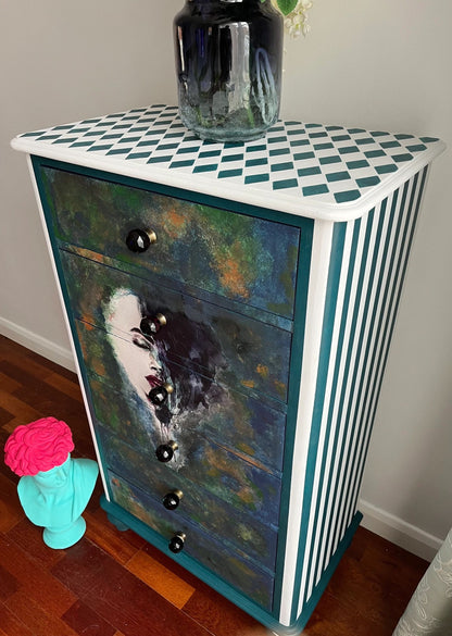 Moody Blues Retro style Pine Tall Boy