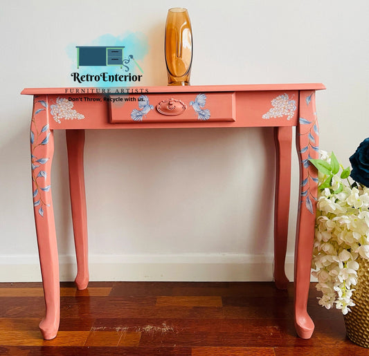 Scandinavian Pink French-Style Low Console